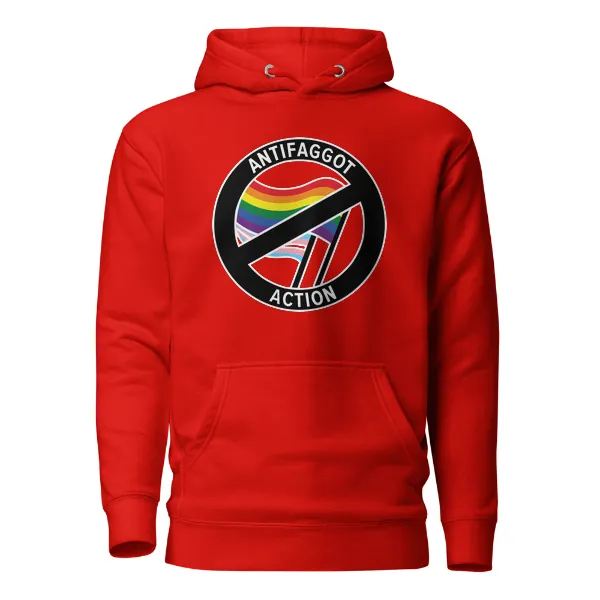 Antifaggot Action - Mens • Hoodie • Premium - Image 3