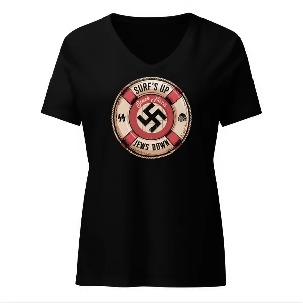 Beach Nazis Lifesaver Retro - Ladies • T-shirt • V-neck • Premium