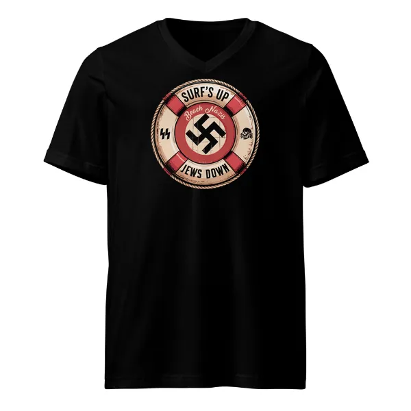 Beach Nazis Lifesaver Retro - Mens • T-shirt • V-neck • Premium