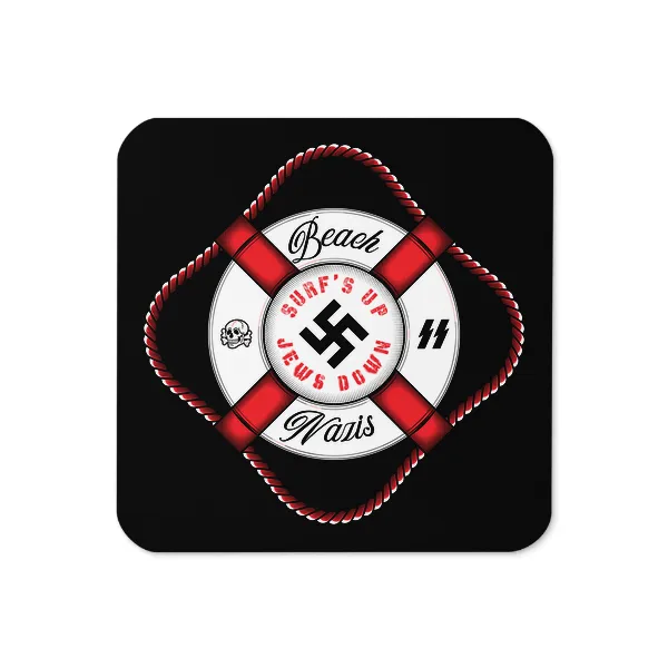Beach Nazis Lifesaver Swastika - Coaster