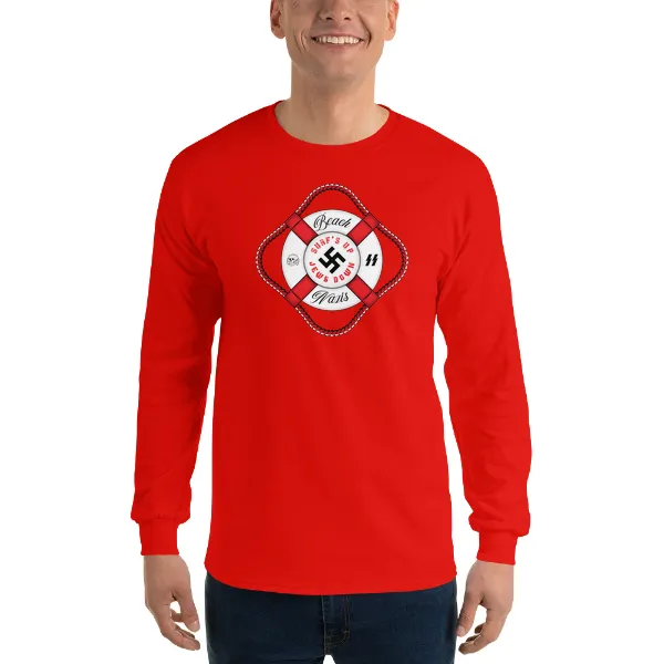 Beach Nazis Lifesaver Swastika - Mens • T-shirt • Long Sleeve • Basic - Image 3