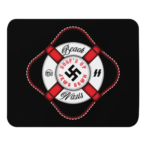 Beach Nazis Lifesaver Swastika - Mouse Pad