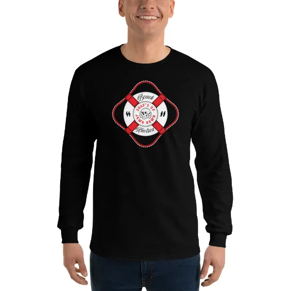 Beach Nazis Lifesaver Totenkopf - Mens • T-shirt • Long Sleeve • Basic