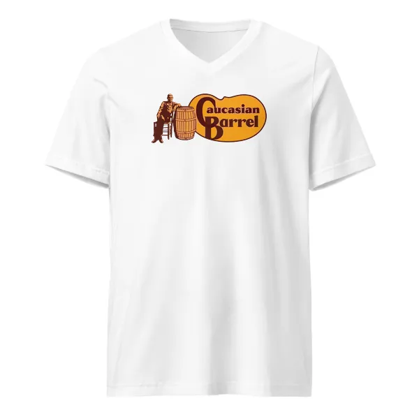 Caucasian Barrel - Mens • T-shirt • V-neck • Basic