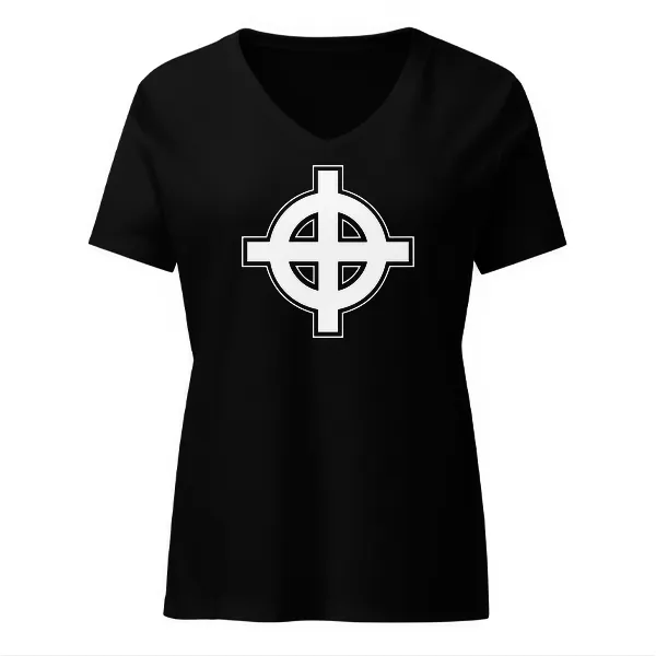 Celtic Cross - Ladies • T-shirt • V-neck • Basic