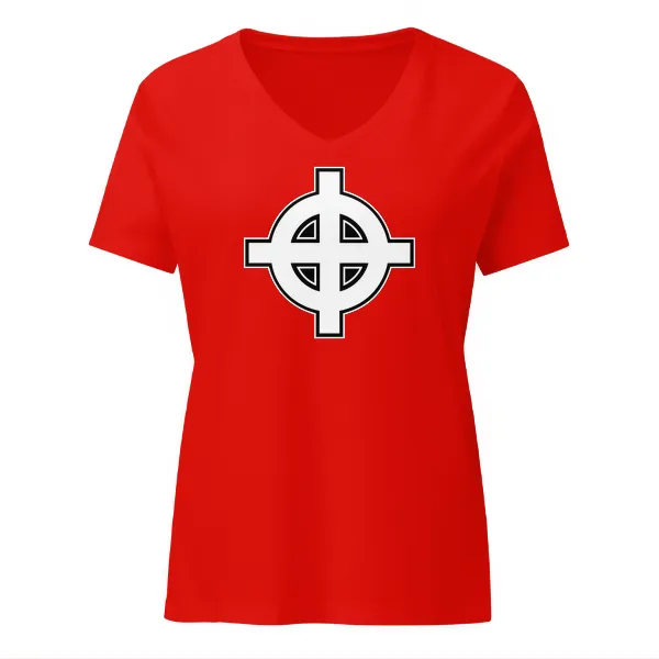 Celtic Cross - Ladies • T-shirt • V-neck • Basic - Image 3