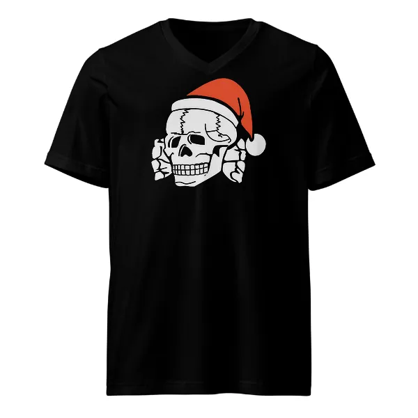 Christmas Totenkopf - Mens • T-shirt • V-neck • Basic