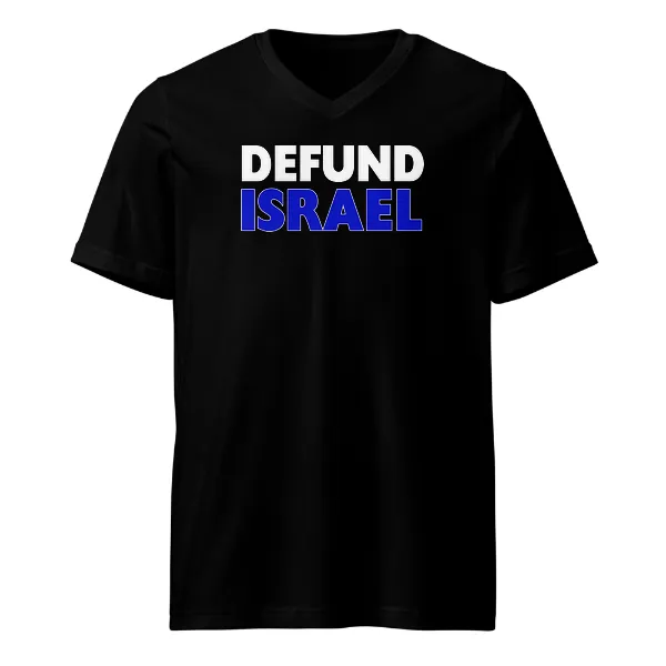 Defund Israel - Mens • T-shirt • V-neck • Basic