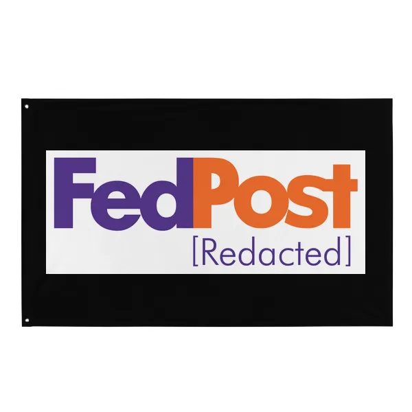 Fed Post Redacted - Flag • Small