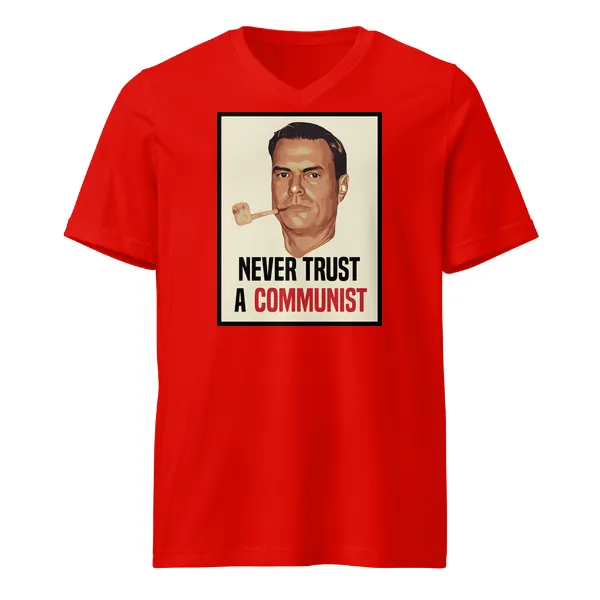 GLR Never Trust a Communist - Mens • T-shirt • V-neck • Basic - Image 3
