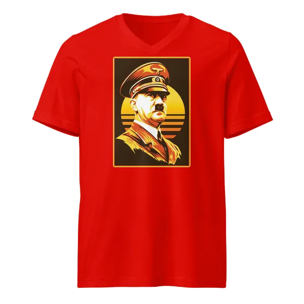 Hitler Retro - Mens • T-shirt • V-neck • Basic - Image 3