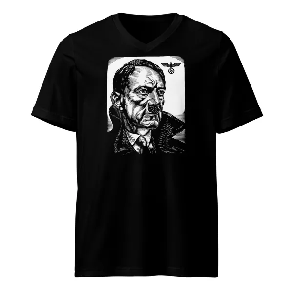Hitler Sketch - Mens • T-shirt • V-neck • Basic