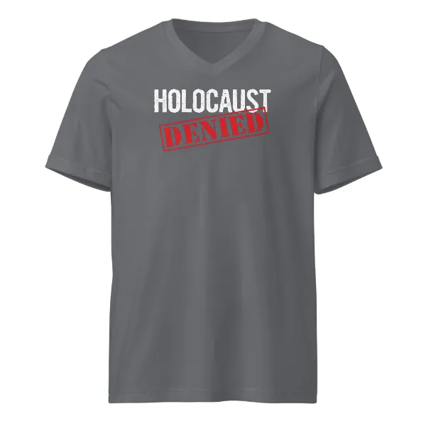 Holocaust Denied - Mens • T-shirt • V-neck • Basic - Image 3