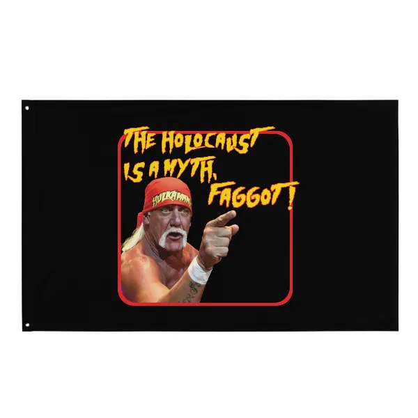 Hulk Fuck You Faggot Holocaust Myth - Flag • Small
