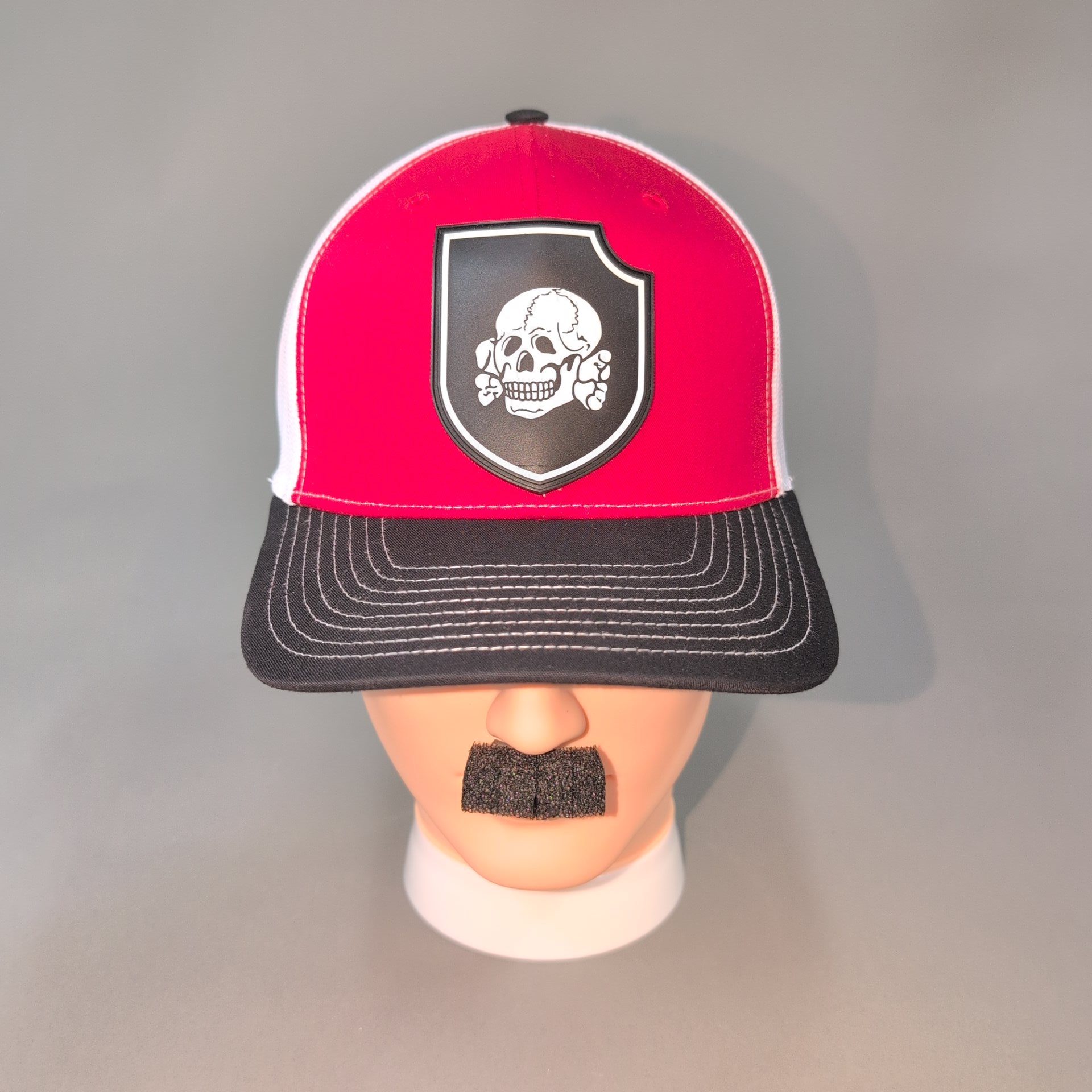 Nat Soc Pepe • PVC Patch • Red / Black / White Curved Bill Trucker Cap