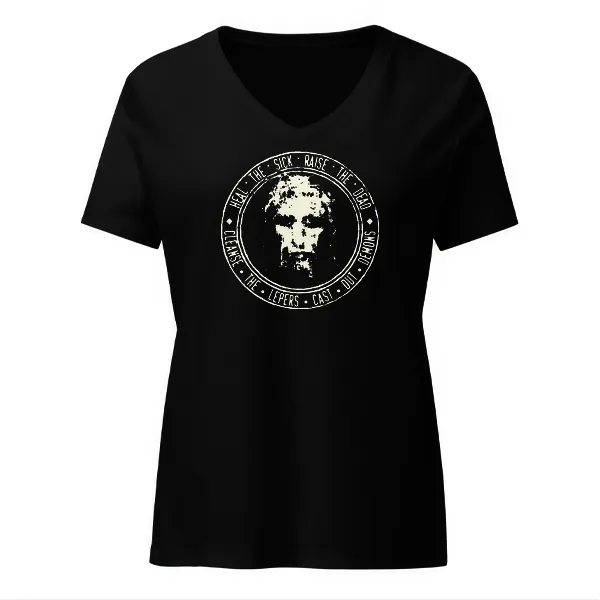 Jesus Shroud - Ladies • T-shirt • V-neck • Basic