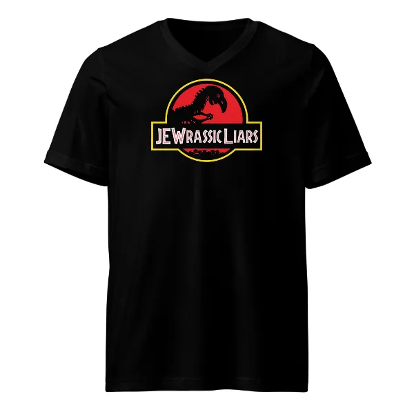 Jewrassic Liars - Mens • T-shirt • V-neck • Premium