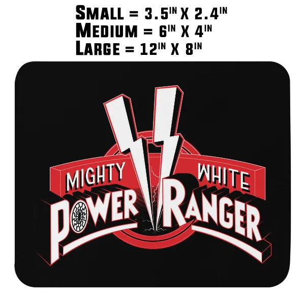 Mighty White Power Ranger - Black Sun - Magnet
