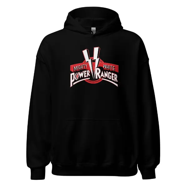Mighty White Power Ranger - Swastika - Mens • Hoodie • Basic