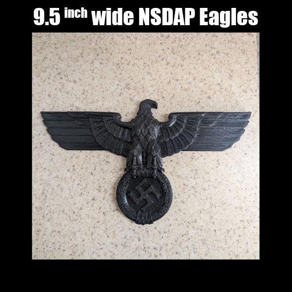 NSDAP Eagle • 9.5inch • BLACK