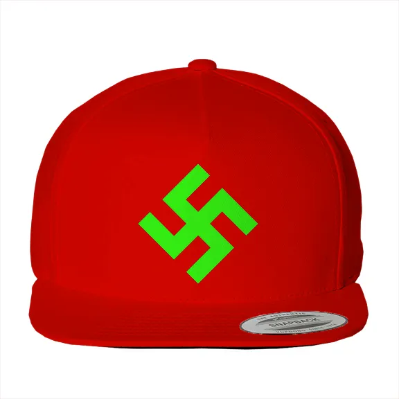 Neon Green Swasika - Hat • Cotton Twill - Image 3