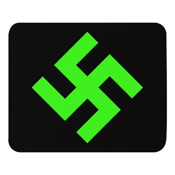 Neon Green Swasika - Mouse Pad