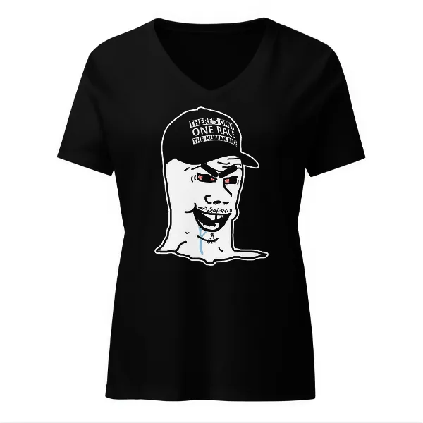 One Race Retard - Ladies • T-shirt • V-neck • Premium