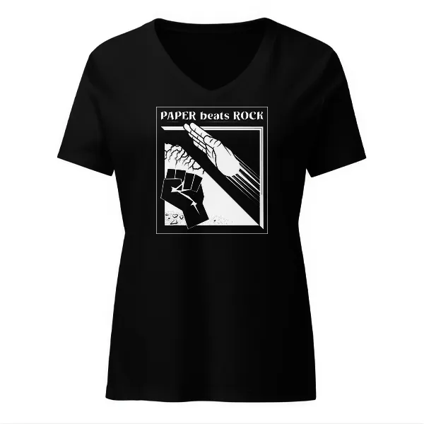 Paper Beats Rocks - Ladies • T-shirt • V-neck • Basic