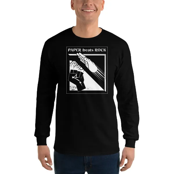 Paper Beats Rocks - Mens • T-shirt • Long Sleeve • Basic