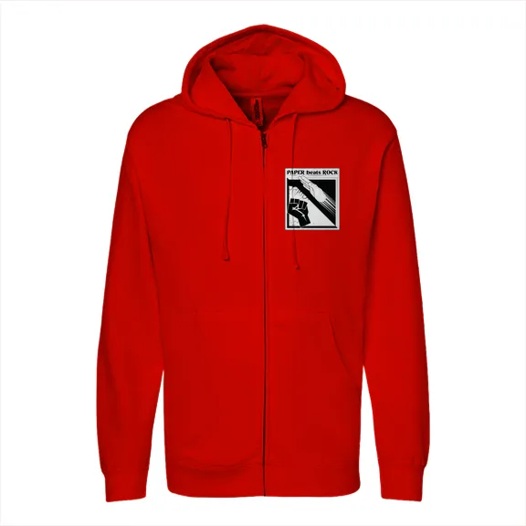 Paper Beats Rocks - Mens • Full-Zip Hoodie • Premium - Image 3