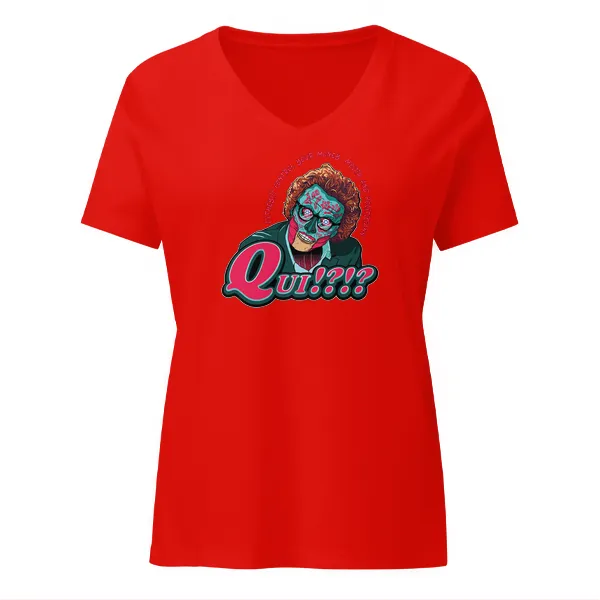 Qui - Ladies • T-shirt • V-neck • Basic - Image 3