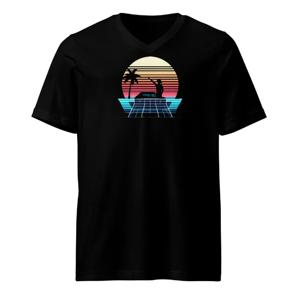 Retro Roman - Mens • T-shirt • V-neck • Premium
