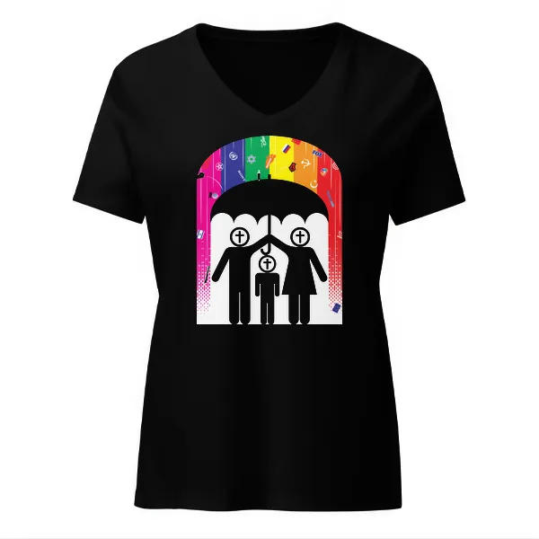 Robinson Family Cross - Ladies • T-shirt • V-neck • Premium