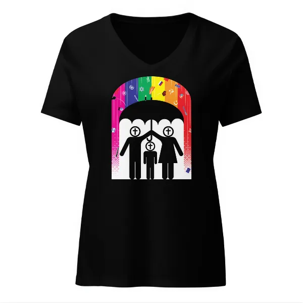 Robinson Family Cross - Ladies • T-shirt • V-neck • Basic