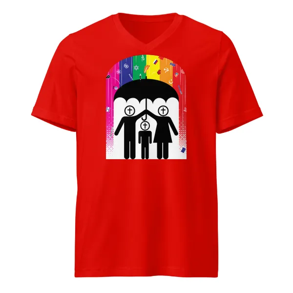Robinson Family Cross - Mens • T-shirt • V-neck • Basic - Image 3