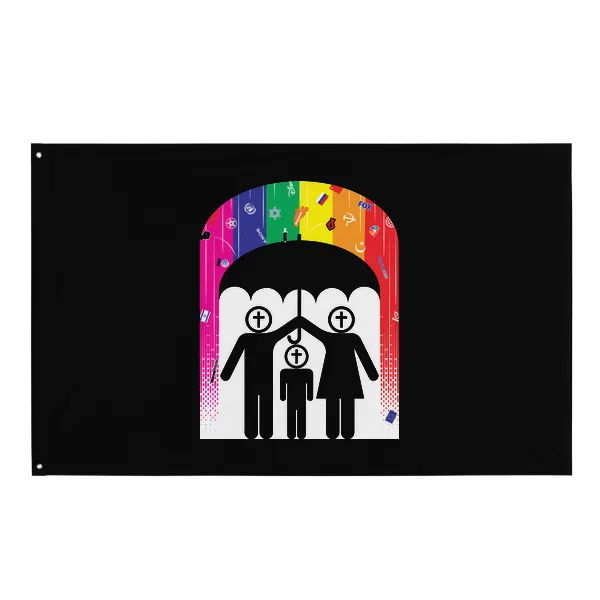 Robinson Family Cross - Flag • Small