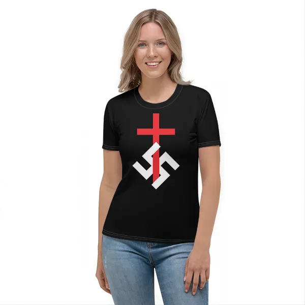 SwastiCross - Ladies • T-shirt • Crew • Basic