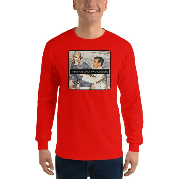 There is Only 2 Genders - Mens • T-shirt • Long Sleeve • Basic - Image 3