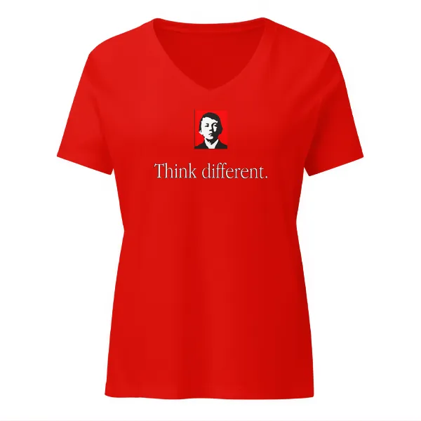 Think Different - Ladies • T-shirt • V-neck • Premium - Image 3