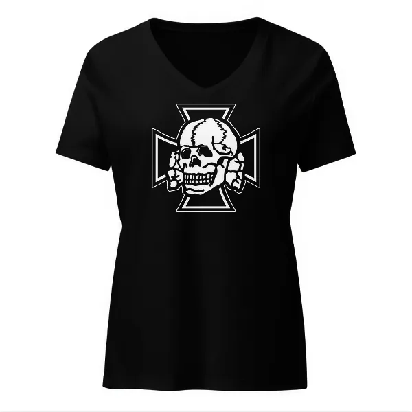 Totenkopf Iron Cross - Ladies • T-shirt • V-neck • Basic