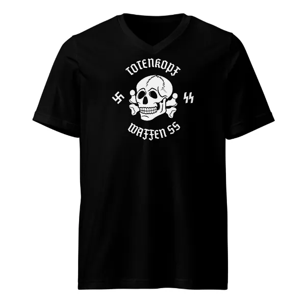 Totenkopf Waffen SS - Mens • T-shirt • V-neck • Premium