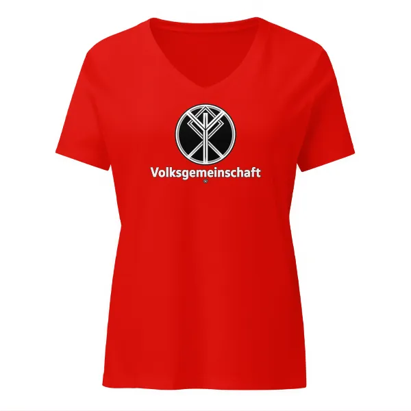 Volksgemeinschaft - Ladies • T-shirt • V-neck • Premium - Image 3