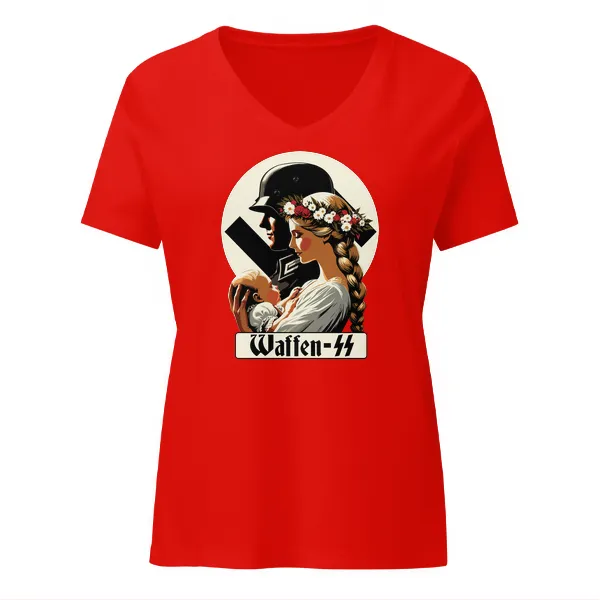 Waffen SS Family - Ladies • T-shirt • V-neck • Basic - Image 3