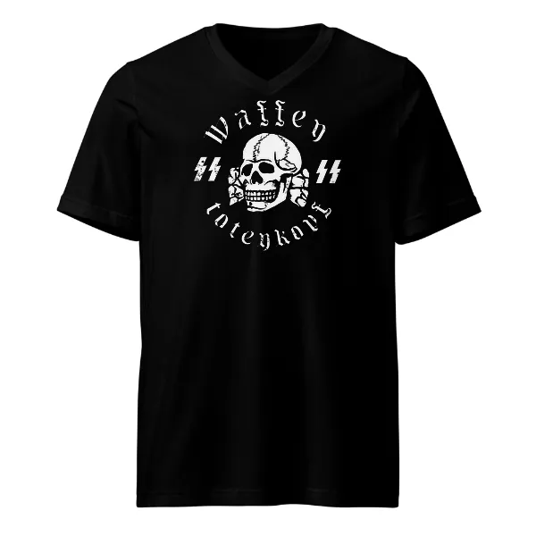 Waffen SS Totenkopf - Mens • T-shirt • V-neck • Basic