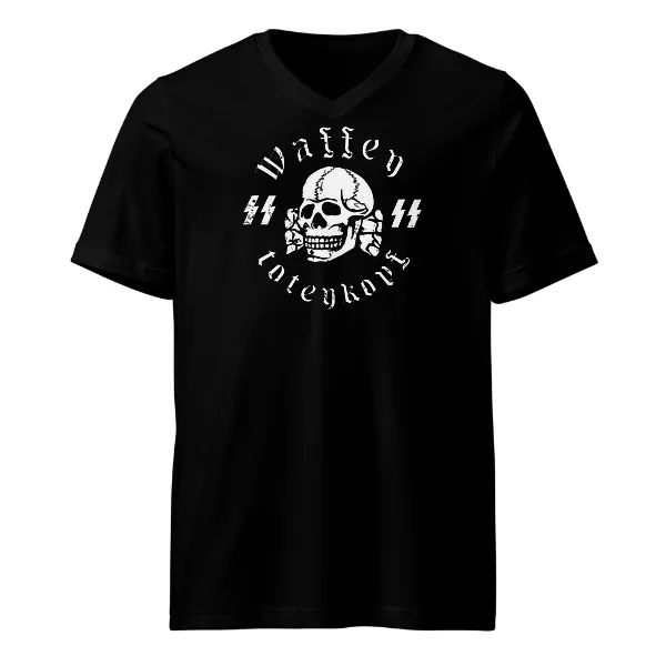 Waffen SS Totenkopf - Mens • T-shirt • V-neck • Premium
