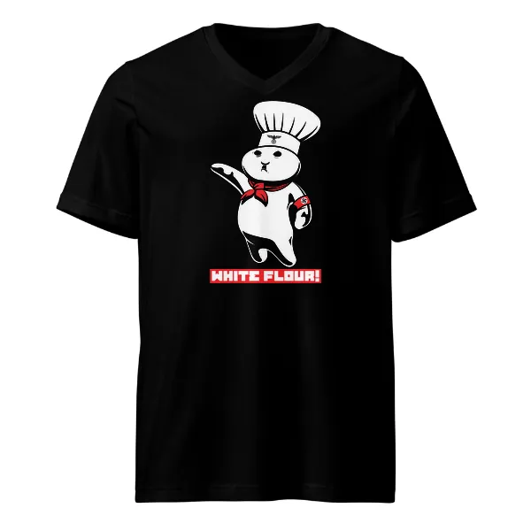 White Flour - Mens • T-shirt • V-neck • Premium
