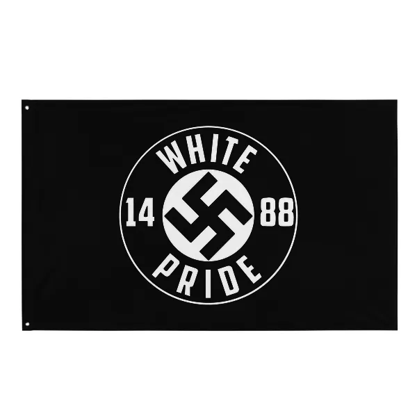 White Pride Swasika 1488 - Flag • Small