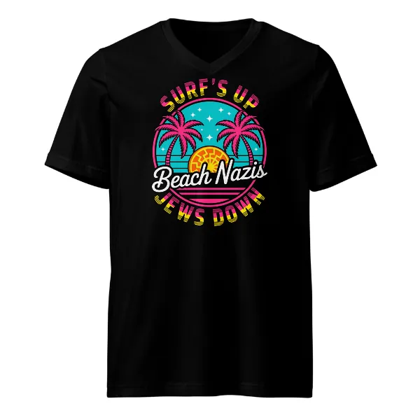 Beach Nazis Miami - Mens • T-shirt • V-neck • Basic