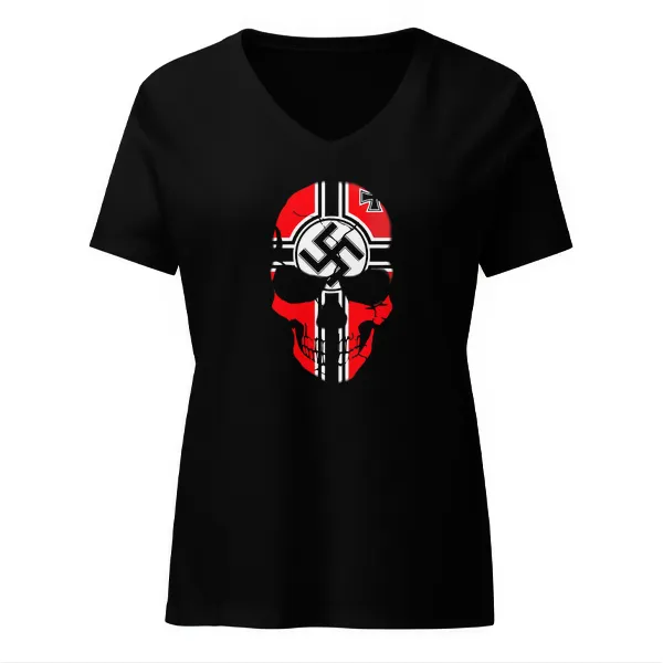 Flood Skull - Ladies • T-shirt • V-neck • Premium