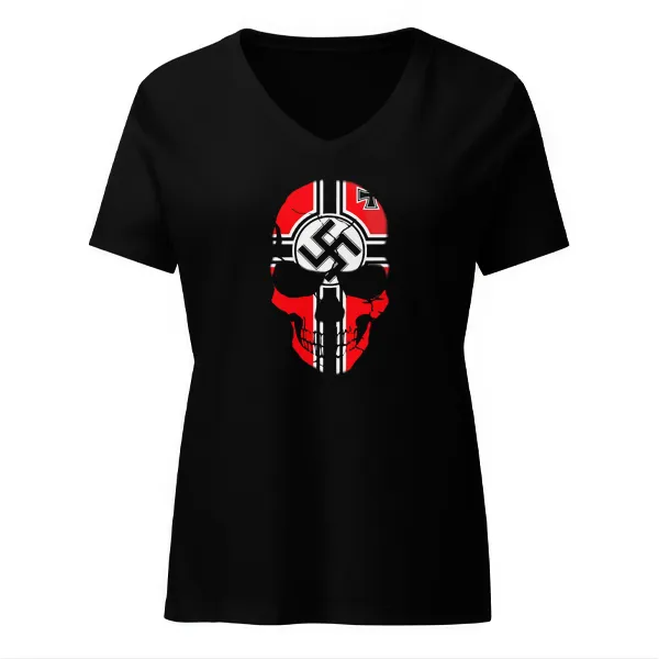 Flood Skull - Ladies • T-shirt • V-neck • Basic
